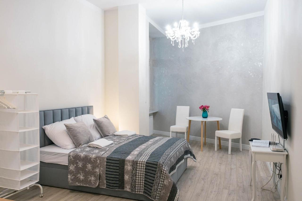 Ferienwohnung Apartament Grey Pearl Downtown Warschau Exterior foto